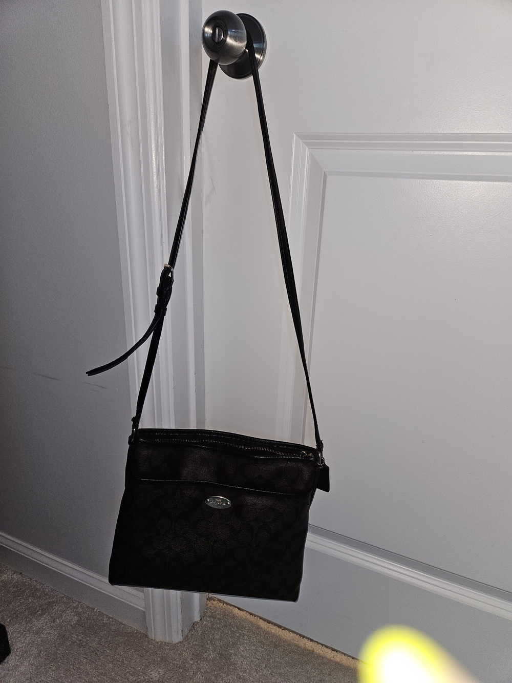 Coach Signature Crossbody in Brown/Black - Picture 7 of 11